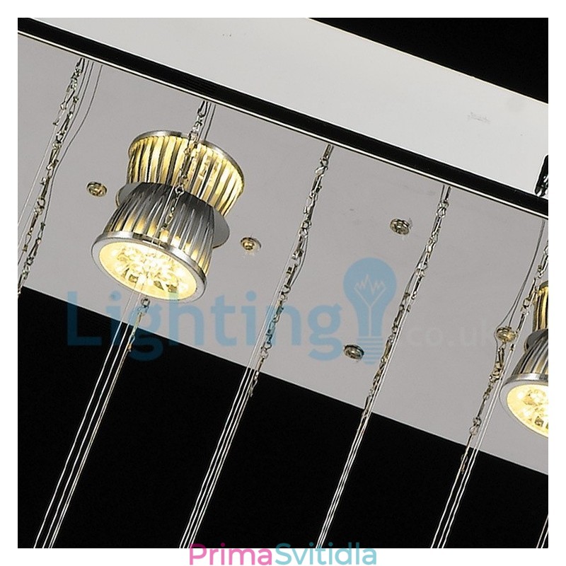Moderní moderní lustr Závěsné svítidlo pro zapuštěnou montáž Crystal Rain Drop Light