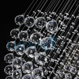 Moderní moderní lustr Závěsné svítidlo pro zapuštěnou montáž Crystal Rain Drop Light