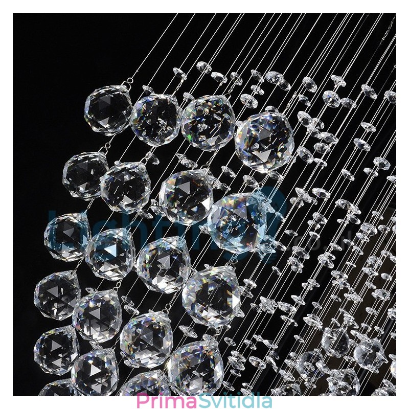 Moderní moderní lustr Závěsné svítidlo pro zapuštěnou montáž Crystal Rain Drop Light