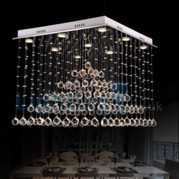 Moderní moderní lustr Závěsné svítidlo pro zapuštěnou montáž Crystal Rain Drop Light