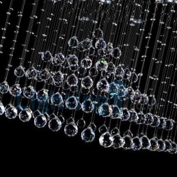 Moderní moderní lustr Závěsné svítidlo pro zapuštěnou montáž Crystal Rain Drop Light
