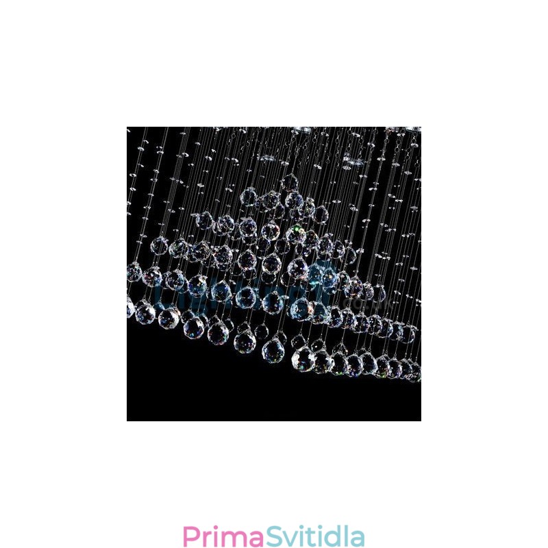 Moderní moderní lustr Závěsné svítidlo pro zapuštěnou montáž Crystal Rain Drop Light