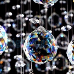 Moderní moderní lustr Závěsné svítidlo pro zapuštěnou montáž Crystal Rain Drop Light