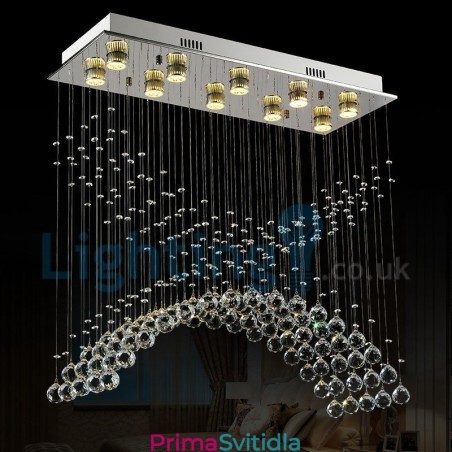 Moderní moderní lustr Závěsné svítidlo pro zapuštěnou montáž Crystal Rain Drop Light Moderní moderní lustr Závěsné svítidlo pro zapuštěnou montáž Crystal Rain Drop Light