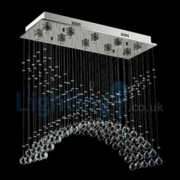 Moderní moderní lustr Závěsné svítidlo pro zapuštěnou montáž Crystal Rain Drop Light