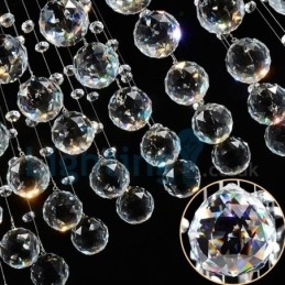 Moderní moderní lustr Závěsné svítidlo pro zapuštěnou montáž Crystal Rain Drop Light