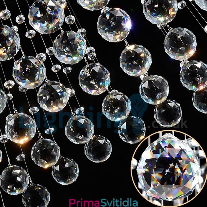 Moderní moderní lustr Závěsné svítidlo pro zapuštěnou montáž Crystal Rain Drop Light