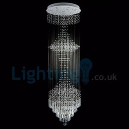 Moderní moderní lustr Závěsné svítidlo pro zapuštěnou montáž Crystal Rain Drop Light
