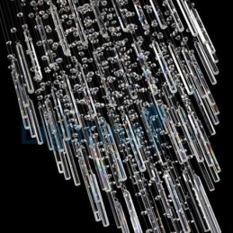 Moderní moderní lustr Závěsné svítidlo pro zapuštěnou montáž Crystal Rain Drop Light