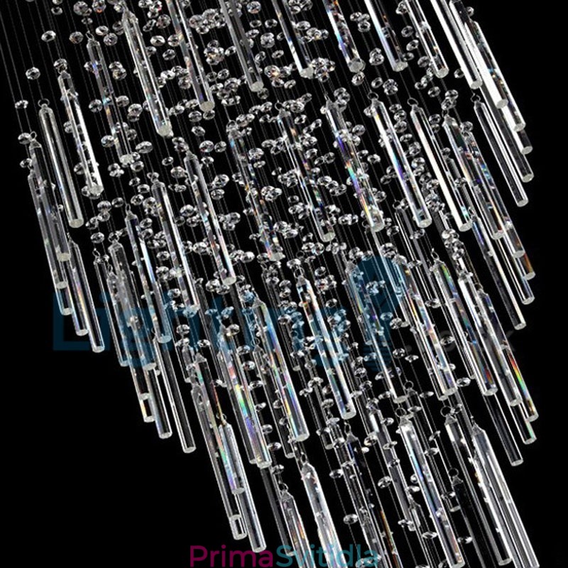 Moderní moderní lustr Závěsné svítidlo pro zapuštěnou montáž Crystal Rain Drop Light