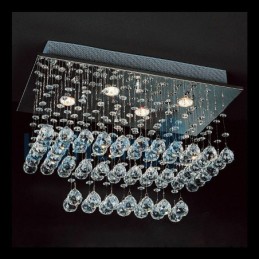 Moderní moderní lustr Závěsné svítidlo pro zapuštěnou montáž Crystal Rain Drop Light