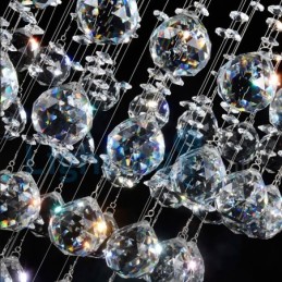 Moderní moderní lustr Závěsné svítidlo pro zapuštěnou montáž Crystal Rain Drop Light