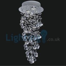 Moderní moderní lustr Závěsné svítidlo pro zapuštěnou montáž Crystal Rain Drop Light
