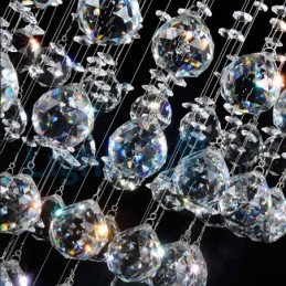 Moderní moderní lustr Závěsné svítidlo pro zapuštěnou montáž Crystal Rain Drop Light