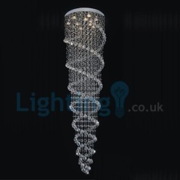 Moderní moderní lustr Závěsné svítidlo pro zapuštěnou montáž Crystal Rain Drop Light