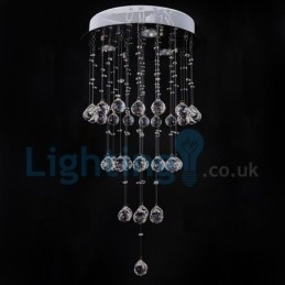 Moderní moderní lustr Závěsné svítidlo pro zapuštěnou montáž Crystal Rain Drop Light