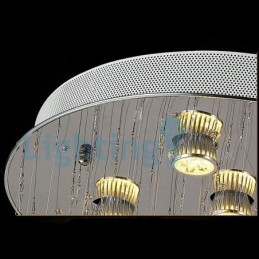 Moderní moderní lustr Závěsné svítidlo pro zapuštěnou montáž Crystal Rain Drop Light