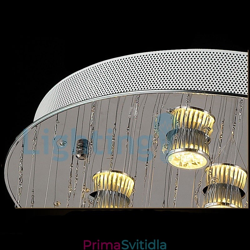 Moderní moderní lustr Závěsné svítidlo pro zapuštěnou montáž Crystal Rain Drop Light