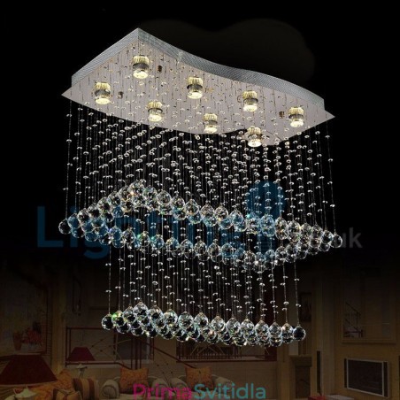 Moderní moderní lustr Závěsné svítidlo pro zapuštěnou montáž Crystal Rain Drop Light Moderní moderní lustr Závěsné svítidlo pro zapuštěnou montáž Crystal Rain Drop Light
