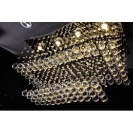 Moderní moderní lustr Závěsné svítidlo pro zapuštěnou montáž Crystal Rain Drop Light