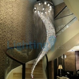 Moderní moderní lustr Závěsné svítidlo pro zapuštěnou montáž Crystal Rain Drop Light