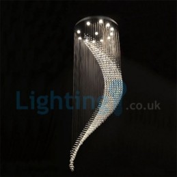 Moderní moderní lustr Závěsné svítidlo pro zapuštěnou montáž Crystal Rain Drop Light