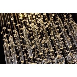 Moderní moderní lustr Závěsné svítidlo pro zapuštěnou montáž Crystal Rain Drop Light