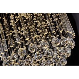 Moderní moderní lustr Závěsné svítidlo pro zapuštěnou montáž Crystal Rain Drop Light