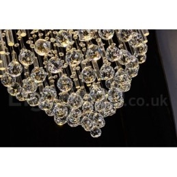 Moderní moderní lustr Závěsné svítidlo pro zapuštěnou montáž Crystal Rain Drop Light