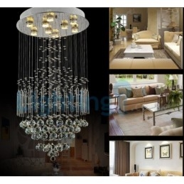 Moderní moderní lustr Závěsné svítidlo pro zapuštěnou montáž Crystal Rain Drop Light