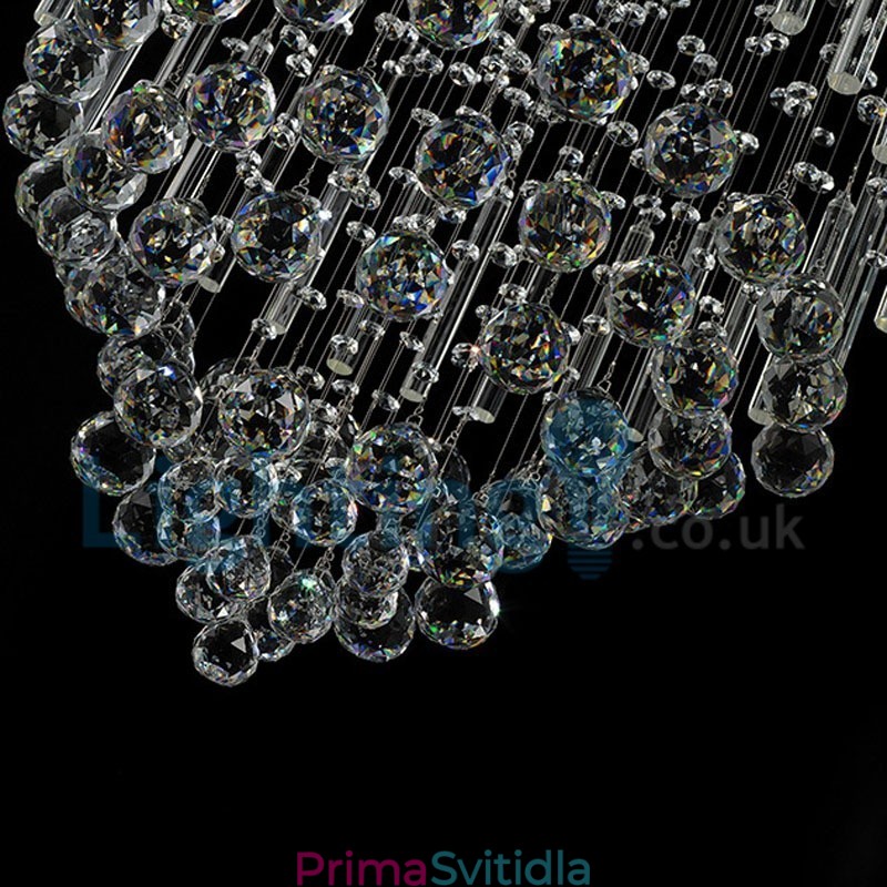 Moderní moderní lustr Závěsné svítidlo pro zapuštěnou montáž Crystal Rain Drop Light