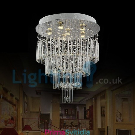 Moderní moderní lustr Závěsné svítidlo pro zapuštěnou montáž Crystal Rain Drop Light Moderní moderní lustr Závěsné svítidlo pro zapuštěnou montáž Crystal Rain Drop Light