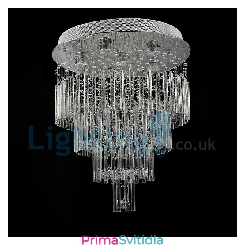 Moderní moderní lustr Závěsné svítidlo pro zapuštěnou montáž Crystal Rain Drop Light