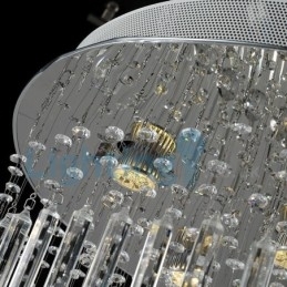 Moderní moderní lustr Závěsné svítidlo pro zapuštěnou montáž Crystal Rain Drop Light