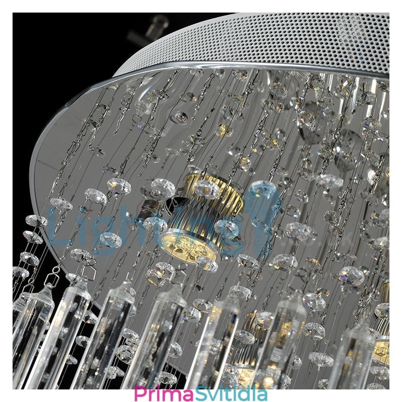 Moderní moderní lustr Závěsné svítidlo pro zapuštěnou montáž Crystal Rain Drop Light