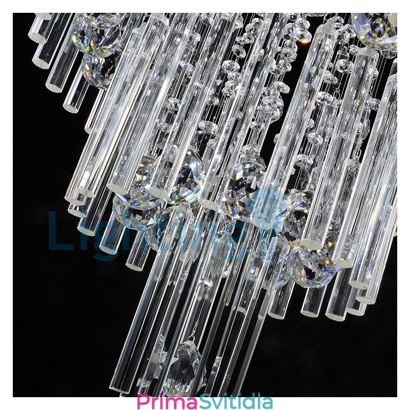 Moderní moderní lustr Závěsné svítidlo pro zapuštěnou montáž Crystal Rain Drop Light