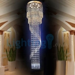Moderní moderní lustr Závěsné svítidlo pro zapuštěnou montáž Crystal Rain Drop Light
