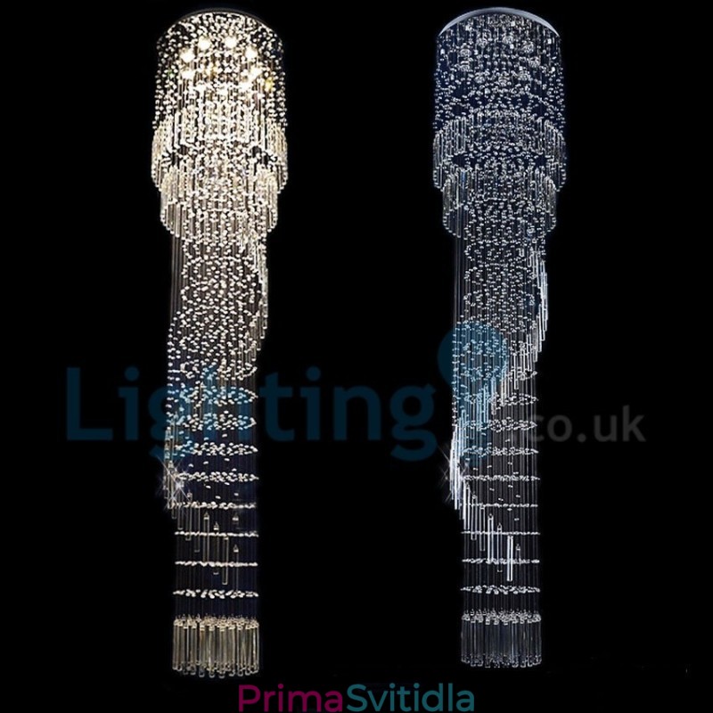 Moderní moderní lustr Závěsné svítidlo pro zapuštěnou montáž Crystal Rain Drop Light