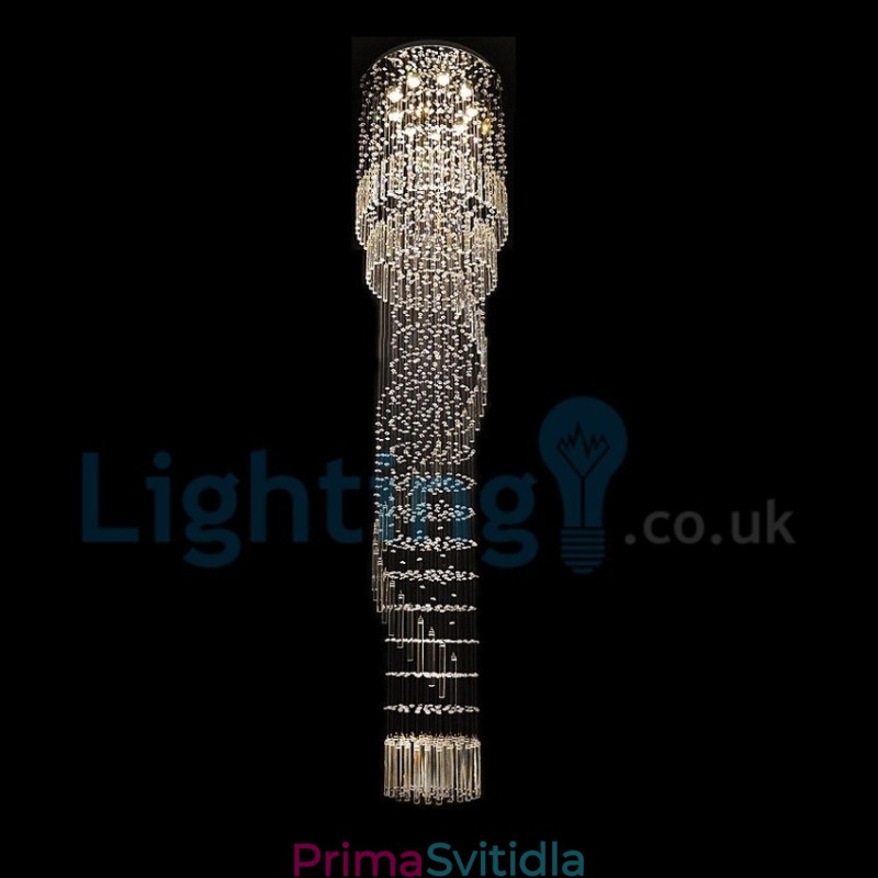 Moderní moderní lustr Závěsné svítidlo pro zapuštěnou montáž Crystal Rain Drop Light