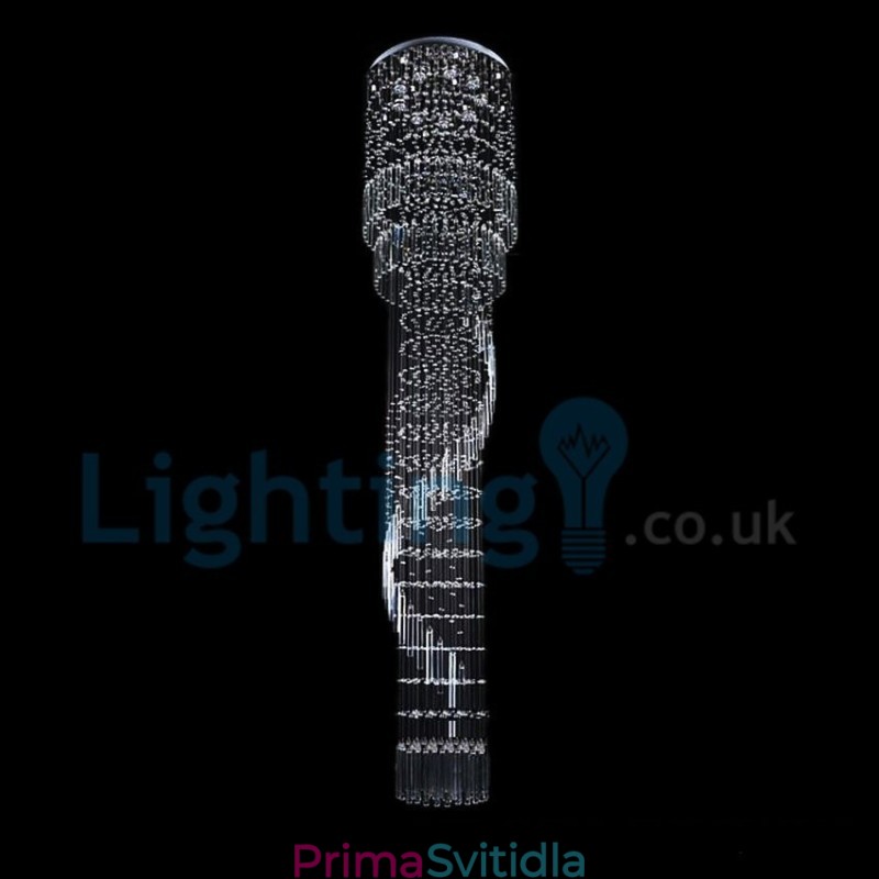 Moderní moderní lustr Závěsné svítidlo pro zapuštěnou montáž Crystal Rain Drop Light