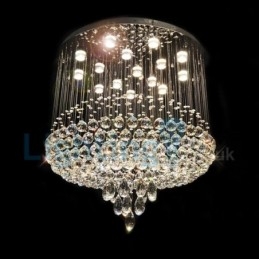 Moderní moderní lustr Závěsné svítidlo pro zapuštěnou montáž Crystal Rain Drop Light