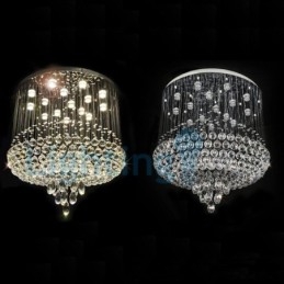Moderní moderní lustr Závěsné svítidlo pro zapuštěnou montáž Crystal Rain Drop Light