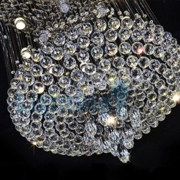 Moderní moderní lustr Závěsné svítidlo pro zapuštěnou montáž Crystal Rain Drop Light