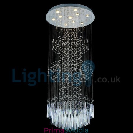Moderní moderní lustr Závěsné svítidlo pro zapuštěnou montáž Crystal Rain Drop Light
