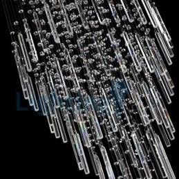 Moderní moderní lustr Závěsné svítidlo pro zapuštěnou montáž Crystal Rain Drop Light