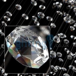 Moderní moderní lustr Závěsné svítidlo pro zapuštěnou montáž Crystal Rain Drop Light