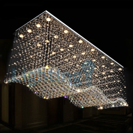 Moderní moderní lustr Závěsné svítidlo pro zapuštěnou montáž Crystal Rain Drop Light Moderní moderní lustr Závěsné svítidlo pro zapuštěnou montáž Crystal Rain Drop Light