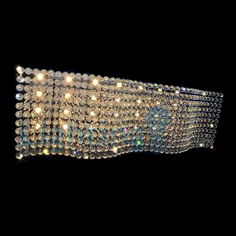 Moderní moderní lustr Závěsné svítidlo pro zapuštěnou montáž Crystal Rain Drop Light