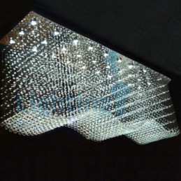 Moderní moderní lustr Závěsné svítidlo pro zapuštěnou montáž Crystal Rain Drop Light