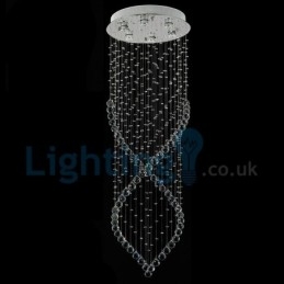Moderní moderní lustr Závěsné svítidlo pro zapuštěnou montáž Crystal Rain Drop Light